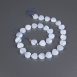 Kalsedon Doğal Taş Dizi (12mm Kalp Desen Kesim) - Görsel 4