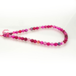 Kesimli Madagaskar Akik Doğal Taş Dizi (8mm) – Pembe - Görsel 3