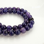 Mor Akik Doğal Taş Dizi (8mm) - Görsel 4