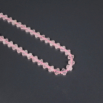 Pembe Kuvars Doğal Taş Dizi (8mm Yassı Yonca Kesim) - Görsel 4