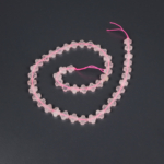 Pembe Kuvars Doğal Taş Dizi (8mm Yassı Yonca Kesim) - Görsel 3