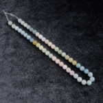 Rainbow Morganit doğal taş dizi 8 mm – pastel tonlarda pembe, mavi ve yeşil renk geçişleriyle sevgi, denge ve huzur enerjisi yayan toptan doğal taş dizi