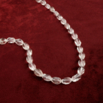 Arpa kesim Kristal Kuvars doğal taş dizi 8-12mm – yüksek parlaklığıyla arınma, enerji temizliği ve denge sağlayan toptan doğal taş dizi