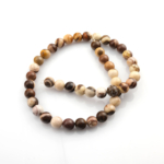 Zebra Jasper doğal taş dizi 8mm – siyah ve beyaz çizgili yapısıyla denge, güç ve odaklanma enerjisi sağlayan toptan doğal taş dizi.