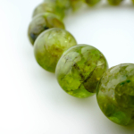 5A+ Kalite Zebercet (Peridot) Doğal Taş Bileklik (9-10mm) - Görsel 3
