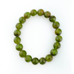 5A+ Kalite Zebercet (Peridot) Doğal Taş Bileklik (9-10mm) - Görsel 4