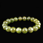 5A+ Kalite Zebercet (Peridot) Doğal Taş Bileklik (9-10mm) - Görsel 5