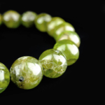 5A+ Kalite Zebercet (Peridot) Doğal Taş Bileklik (9-10mm) - Görsel 6