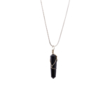 Shungite (Şungit) Doğal Taş Metal Kolye