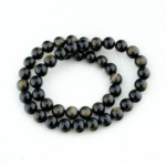 5A+Kalite Gold Obsidyen Doğal Taş Dizi (8mm) - Görsel 3