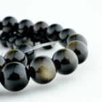 5A+Kalite Gold Obsidyen Doğal Taş Dizi (8mm) - Görsel 4