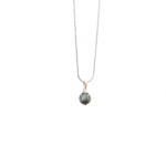 Seraphinite Doğal Taş Metal Kolye