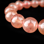5A+ Kalite Çilek Kuvars Taşı Bileklik (11-12mm) - Görsel 6