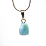 Larimar Doğal Taş Metal Kolye - Görsel 3