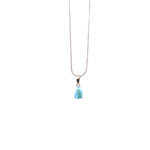 Larimar Doğal Taş Metal Kolye