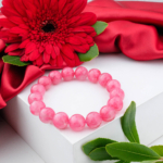 7A+Kalite Pembe Rodonit Doğal Taş Bileklik (11-12mm)