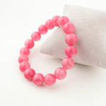 7A+Kalite Pembe Rodonit Doğal Taş Bileklik (11-12mm) - Görsel 2