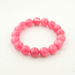7A+Kalite Pembe Rodonit Doğal Taş Bileklik (11-12mm) - Görsel 3