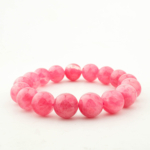 7A+Kalite Pembe Rodonit Doğal Taş Bileklik (11-12mm) - Görsel 4
