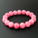 7A+Kalite Pembe Rodonit Doğal Taş Bileklik (11-12mm) - Görsel 5