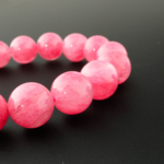 7A+Kalite Pembe Rodonit Doğal Taş Bileklik (11-12mm) - Görsel 6