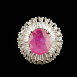 Yakut Doğal Taş Gümüş Bayan Yüzük (6,5ct) - Görsel 6