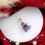 Grape Agate Doğal Taş Ham Gümüş Kolye - Görsel 2