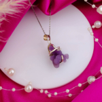 Grape Agate Doğal Taş Ham Gümüş Kolye