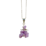 Grape Agate Doğal Taş Ham Gümüş Kolye - Görsel 4