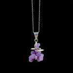 Grape Agate Doğal Taş Ham Gümüş Kolye - Görsel 6