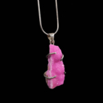 Pembe Kobalt Kalsit Doğal Taş Gümüş Bayan Kolye - Görsel 5