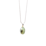 Prehnite Doğal Taş Metal Kolye