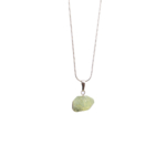 Prehnite Doğal Taş Metal Kolye