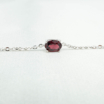 Garnet (Lal) Doğal Taş Gümüş Bileklik - Görsel 3