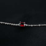 Garnet (Lal) Doğal Taş Gümüş Bileklik - Görsel 6