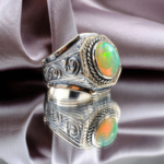 Opal Taşı Gümüş Erkek Yüzük (4ct)
