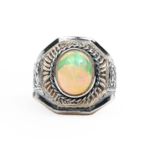 Opal Taşı Gümüş Erkek Yüzük (4ct) - Görsel 3