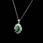 Uluslararası Sertifikalı Zambiya Zümrüt Doğal Taş Gümüş Bayan Kolye (4,15ct) - Görsel 6