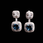 London Blue Topaz Doğal Taş Gümüş Küpe - Görsel 4