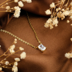 Orijinal Swarovski Taşlı Gümüş Gold Kolye