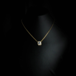 Orijinal Swarovski Taşlı Gümüş Gold Kolye - Görsel 4