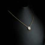 Orijinal Swarovski Taşlı Gümüş Gold Kolye - Görsel 5