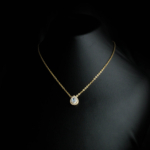 Orijinal Swarovski Taşlı Gümüş Gold Kolye - Görsel 4