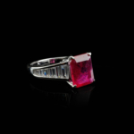 Yakut Doğal Taş Gümüş Bayan Yüzük (3.2ct) - Görsel 6