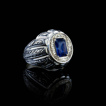 Orijinal Safir Doğal Taş Gümüş Erkek Yüzük (4.33 ct) - Görsel 6