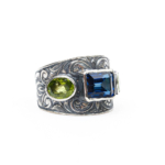 Orijinal Safir Zebercet(Peridot)Doğal Taş Gümüş Unisex (Erkek/Kadın) Yüzük - Görsel 2