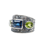 Orijinal Safir Zebercet(Peridot)Doğal Taş Gümüş Unisex (Erkek/Kadın) Yüzük - Görsel 3