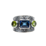 Orijinal Safir Zebercet(Peridot)Doğal Taş Gümüş Unisex (Erkek/Kadın) Yüzük - Görsel 4