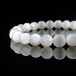 5A Kalite Selenit Doğal Taş Bileklik (8mm) - Görsel 5