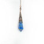 Lapis Lazuli Doğal Taş Bronz Vogel Pandül (Sarkaç) - Görsel 3